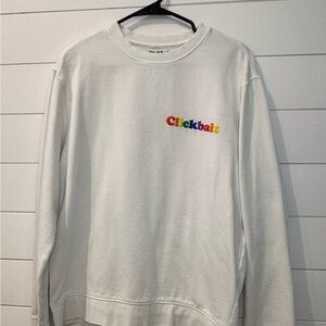 White Clickbait Sweatshirt